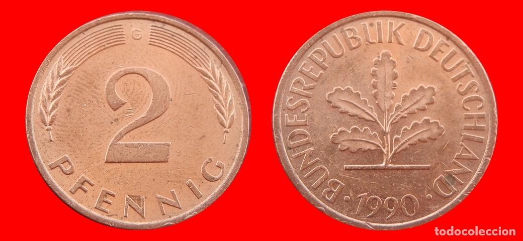 Monedas antiguas de Europa: 2 PFENNIG 1990-G BRD ALEMANIA-155031