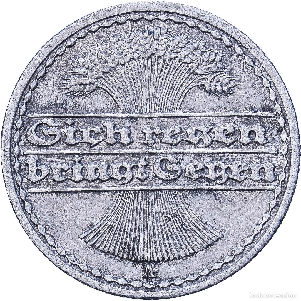 Monedas antiguas de Europa: [#1552186] ALEMANIA - REP&Uacute;BLICA DE WEIMAR, 50 Pfennig, 1921, Berlin, Aluminio, MBC+, KM:27
