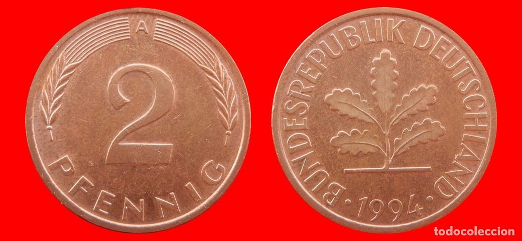 Monedas antiguas de Europa: 2 PFENNIG 1994-A BRD ALEMANIA-155038