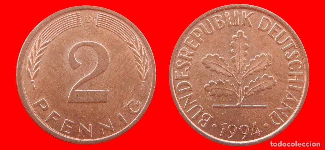 Monedas antiguas de Europa: 2 PFENNIG 1994-D BRD ALEMANIA-155039