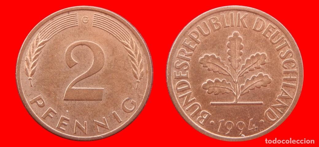 Monedas antiguas de Europa: 2 PFENNIG 1994-G BRD ALEMANIA-155041