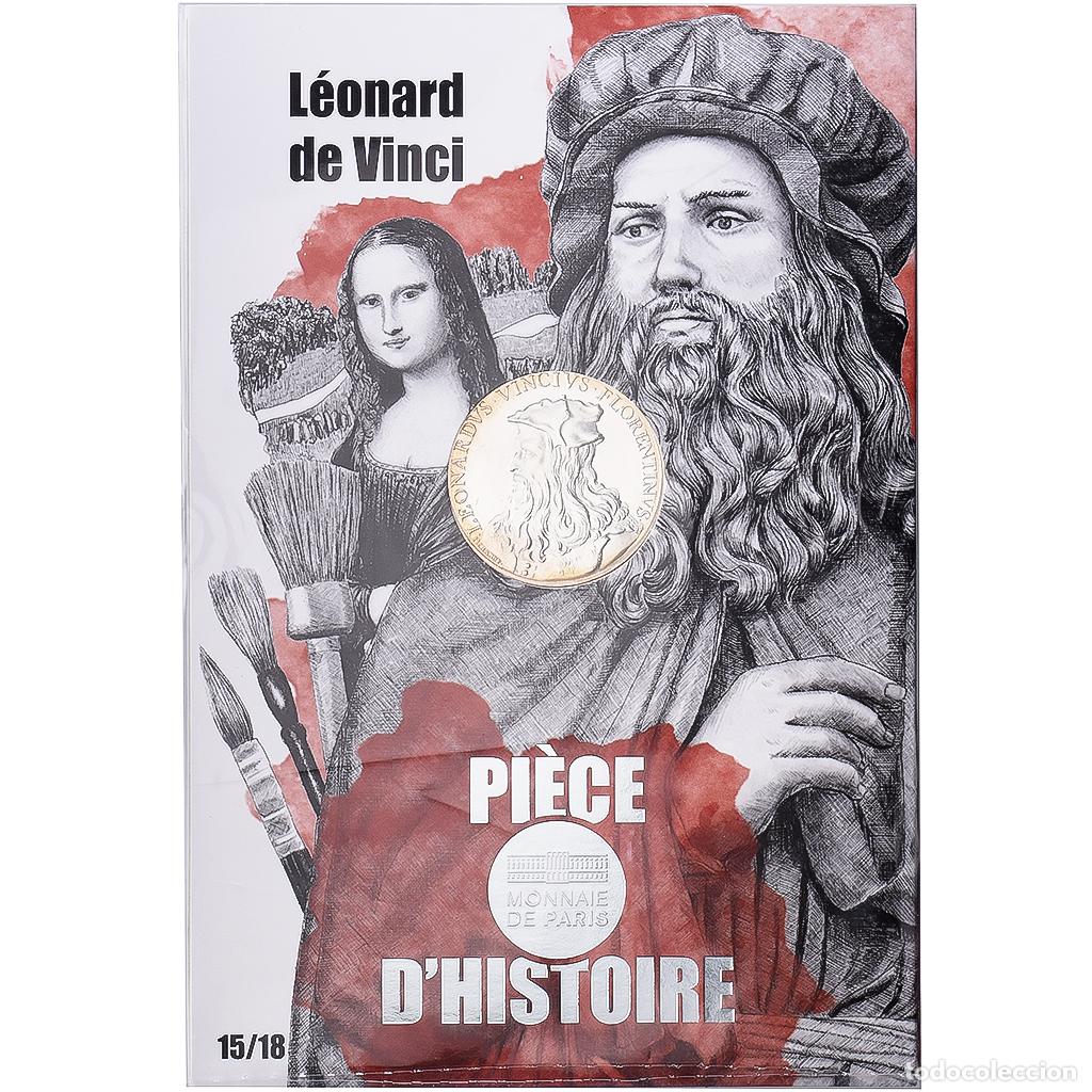 Monedas antiguas de Europa: [#1546414] Francia, 10 Euro, Pi&egrave;ces d'Histoire - L&eacute;onard de Vinci, 2019, MDP, Vell&oacute;n, SC