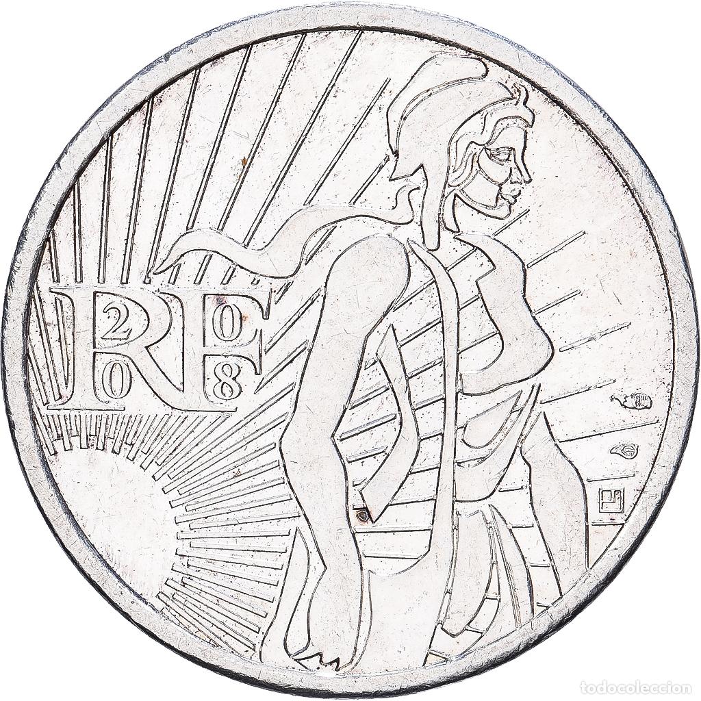 Monedas antiguas de Europa: [#1546439] Francia, 5 Euro, Semeuse, 2008, MDP, Plata, MBC, KM:1534