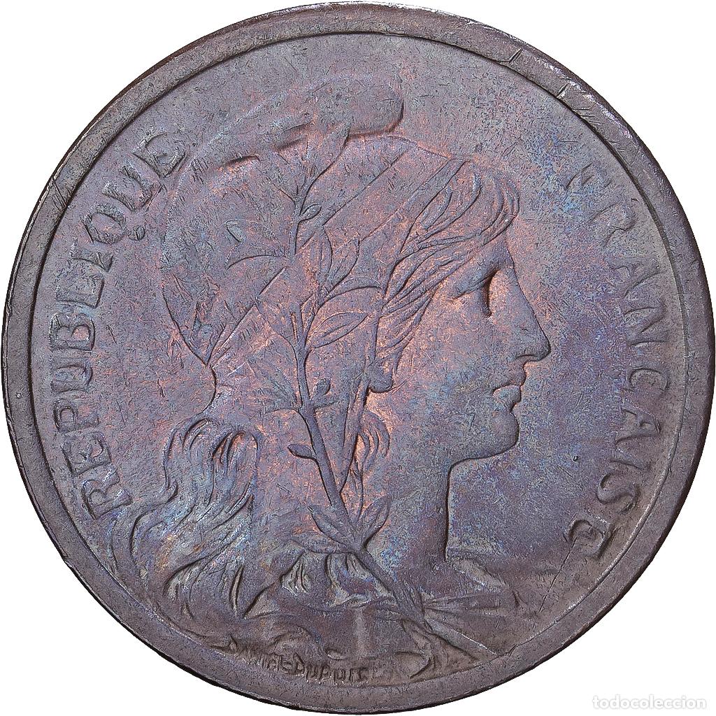 Monedas antiguas de Europa: [#1546519] Francia, 2 Centimes, Daniel-Dupuis, 1911, MDP, Bronce, MBC, Gadoury:107