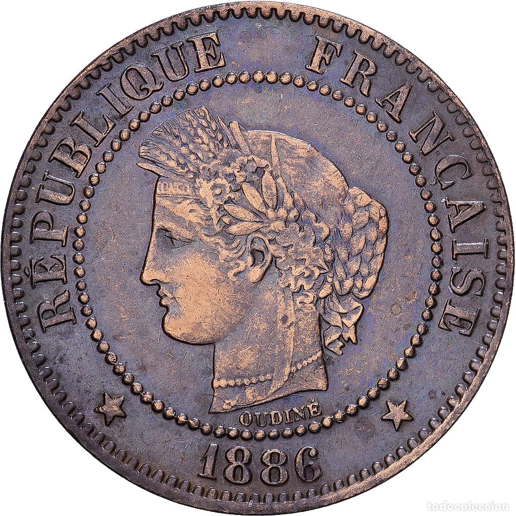 Monedas antiguas de Europa: [#1546534] Francia, 2 Centimes, C&eacute;r&egrave;s, 1886, Paris, Bronce, MBC, Gadoury:105