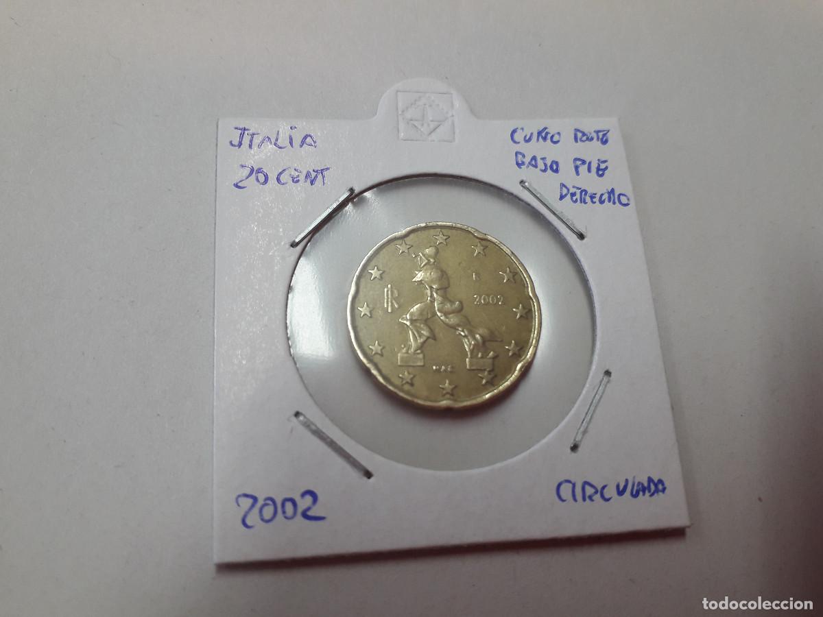 Monedas antiguas de Europa: 003802NUM-X0044-Italia - 20 cent &euro; -2002 - Cu&ntilde;o roto bajo pie derecho - encartonada