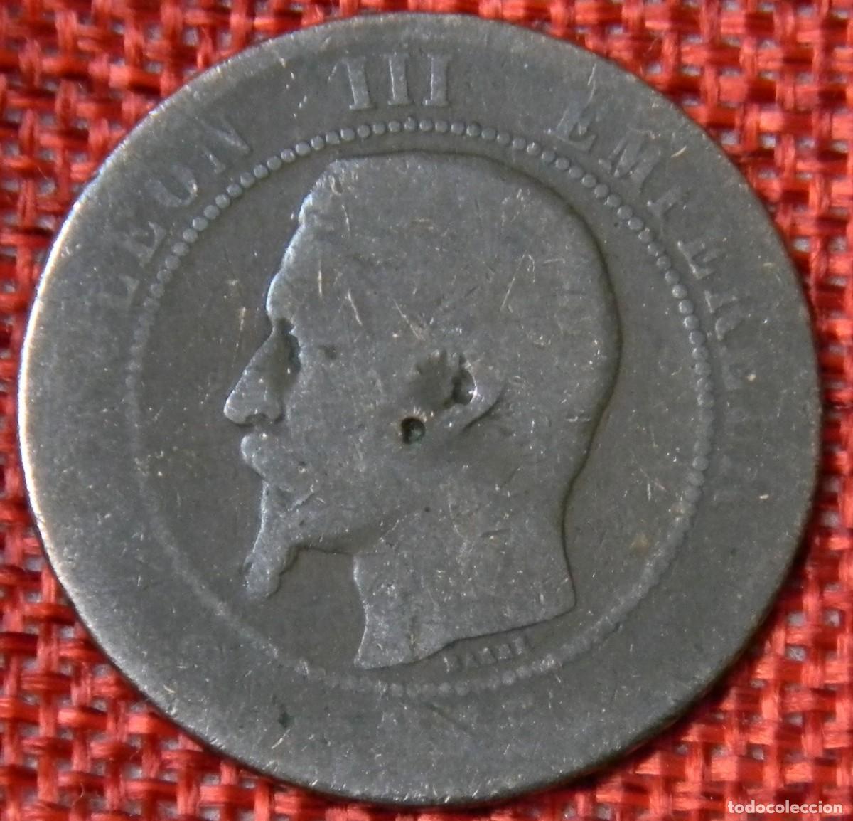 Monedas antiguas de Europa: Francia France 10 Dix centimes, A&ntilde;o 1852 - 1857