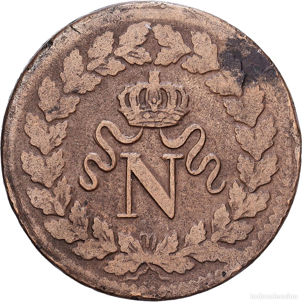 Monedas antiguas de Europa: [#1546548] Francia, Napoleon I, 1 D&eacute;cime, A l'N couronn&eacute;e, 1814., Strasbourg, Cent Jours