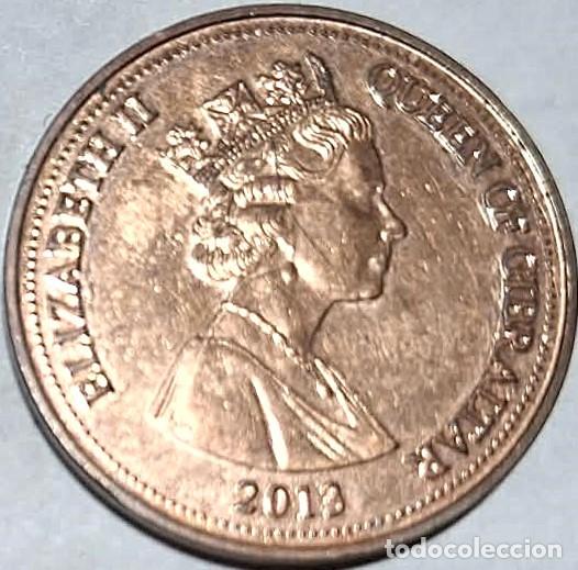 Monedas antiguas de Europa: Gibraltar, 1 Penique 2013 KM#1099./ Usada. La de las fotos.