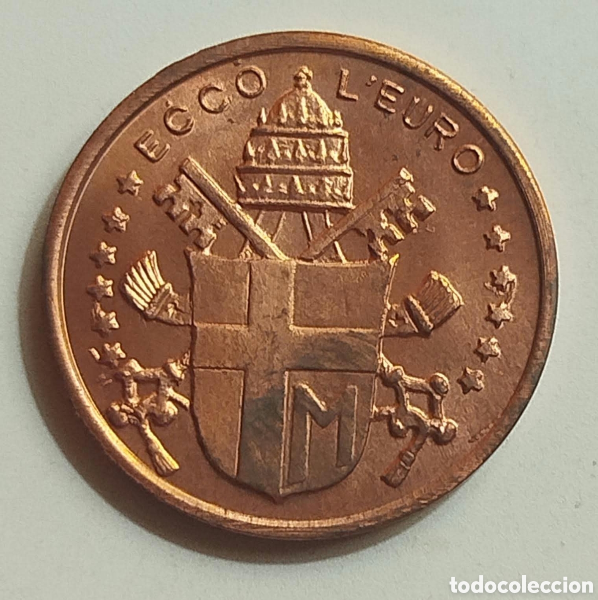 Monedas antiguas de Europa: Moneda 2 C&eacute;ntimos Juan Pablo II Ecco Euro Prueba 2000