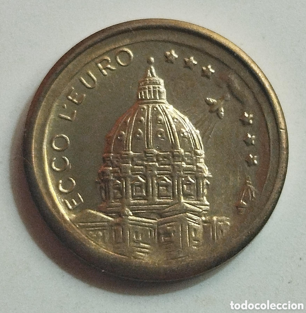 Monedas antiguas de Europa: Moneda 10 C&eacute;ntimos Ecco Euro Prueba 2000 Juan Pablo II