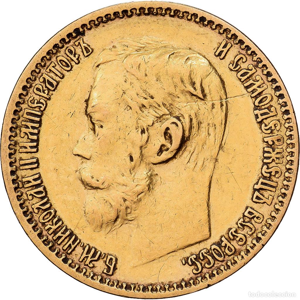 Monedas antiguas de Europa: [#1551156] Rusia, Nicholas II, 5 Roubles, 1898, St. Petersburg, Oro, MBC+, KM:62