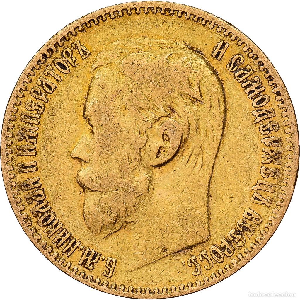 Monedas antiguas de Europa: [#1551153] Rusia, Nicholas II, 5 Roubles, 1898, St. Petersburg, Oro, MBC, KM:62