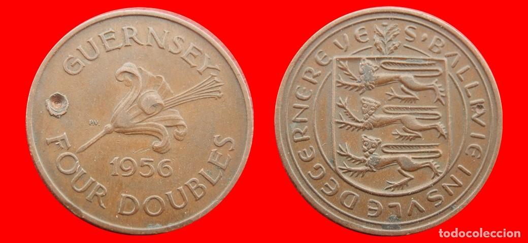 Monedas antiguas de Europa: 4 DOUBLES 1956 GUERNESEY-155085