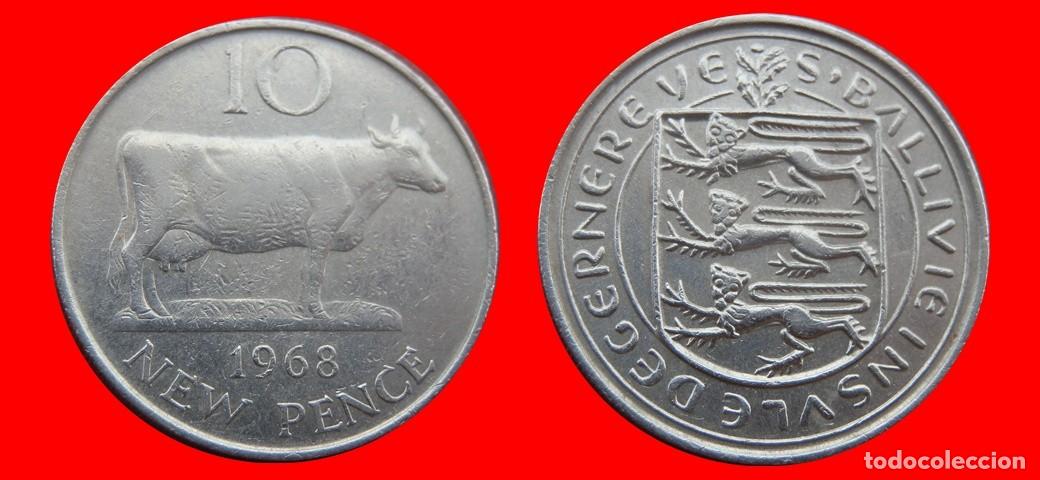 Monedas antiguas de Europa: 10 PENIQUES PENCE 1968 GUERNESEY-155086