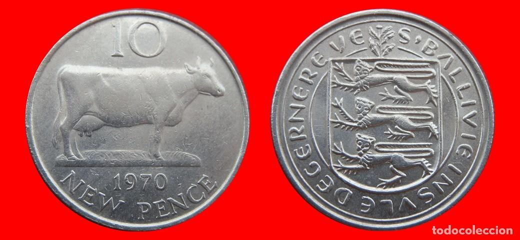Monedas antiguas de Europa: 10 PENIQUES PENCE 1970 GUERNESEY-155087