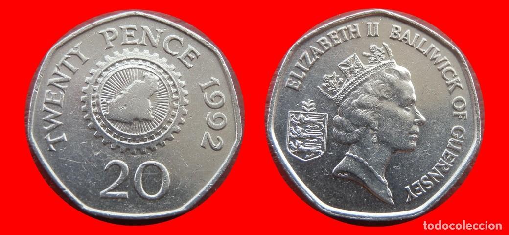 Monedas antiguas de Europa: 20 PENIQUES PENCE 1992 GUERNESEY-155095