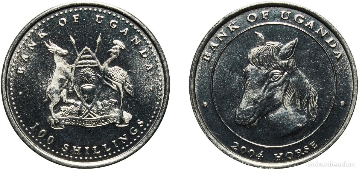 Monedas antiguas de Europa: Uganda Republic 2004 100 Lingsshil (Zodiac - Horse) Aluminium 3.55g UNC