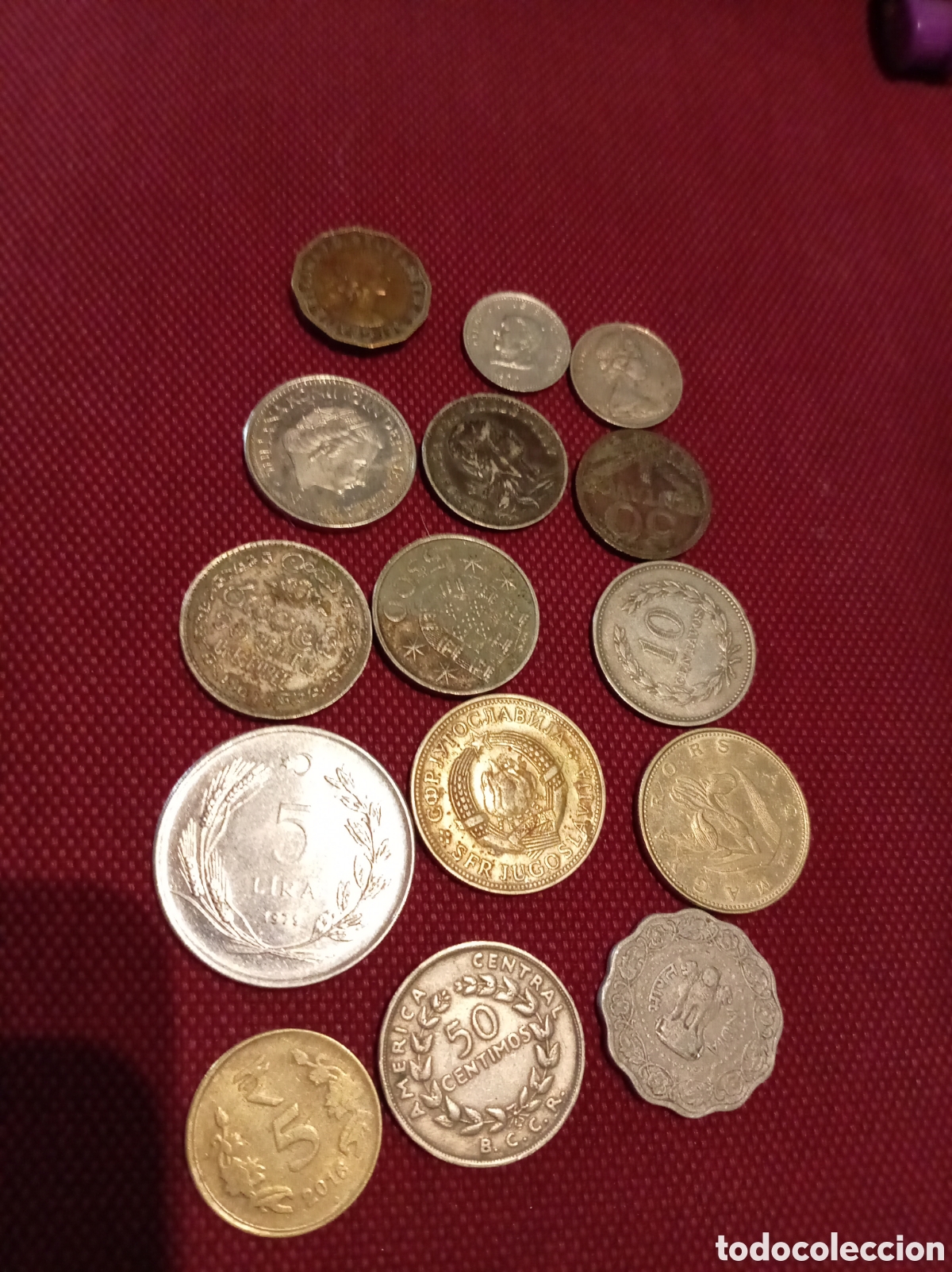 Monedas antiguas de Europa: Lote 15 monedas antiguas del mundo ,distintas fechas