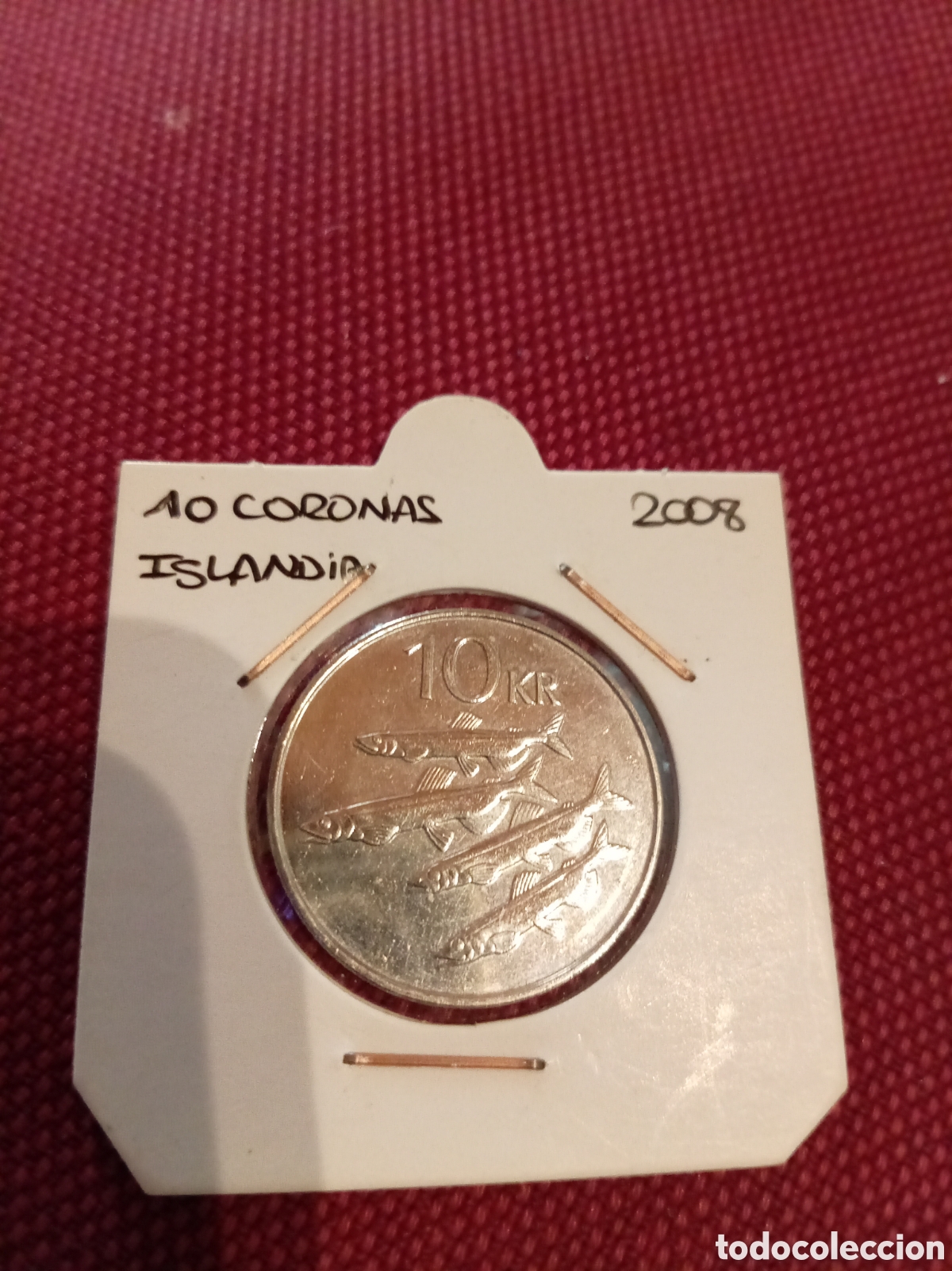 Monedas antiguas de Europa: Lote dos monedas Islandia y angola