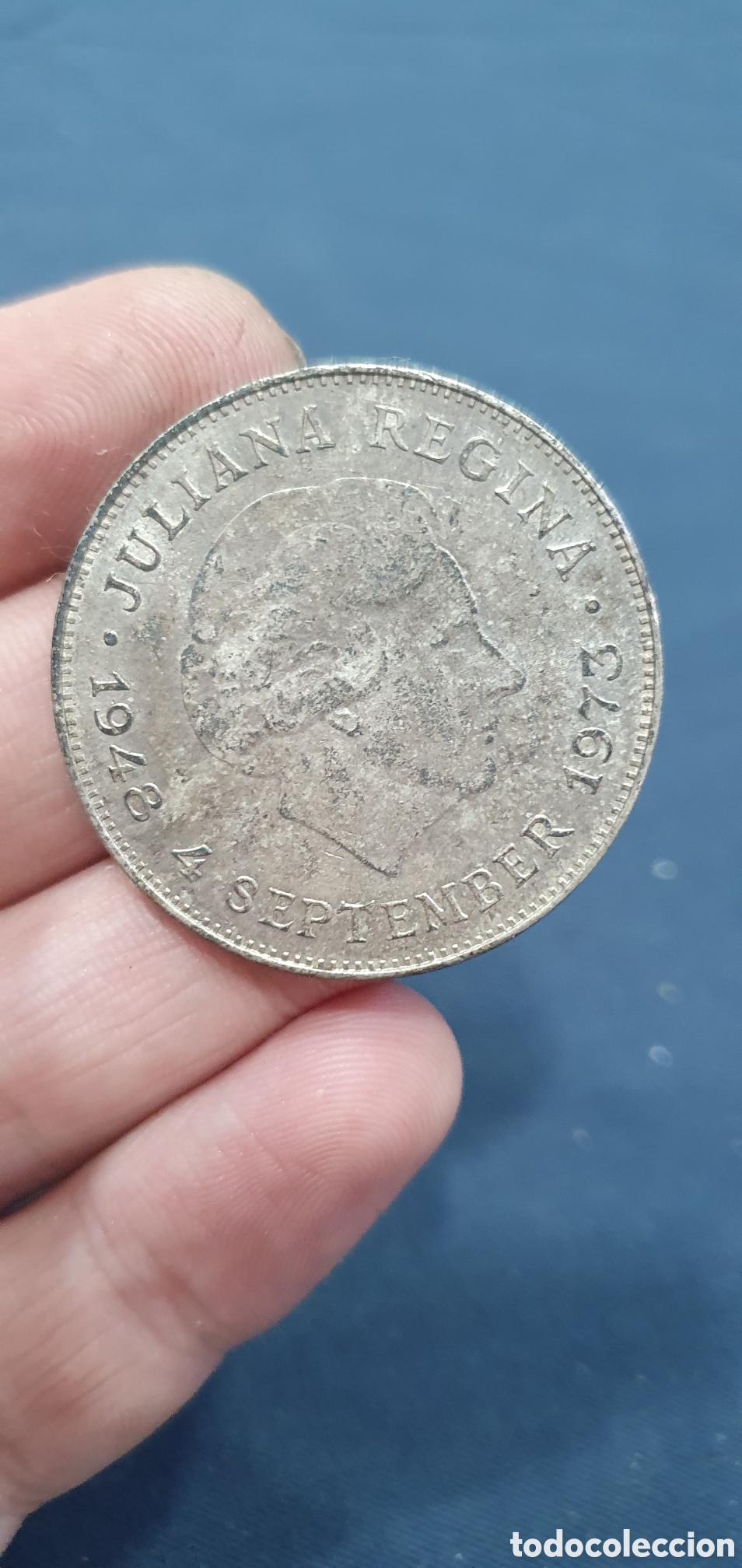 Alte M&uuml;nzen aus Europa: SALIDA 0.01&euro;. Moneda plata Holanda 10 Gulden. 1973. (L134)