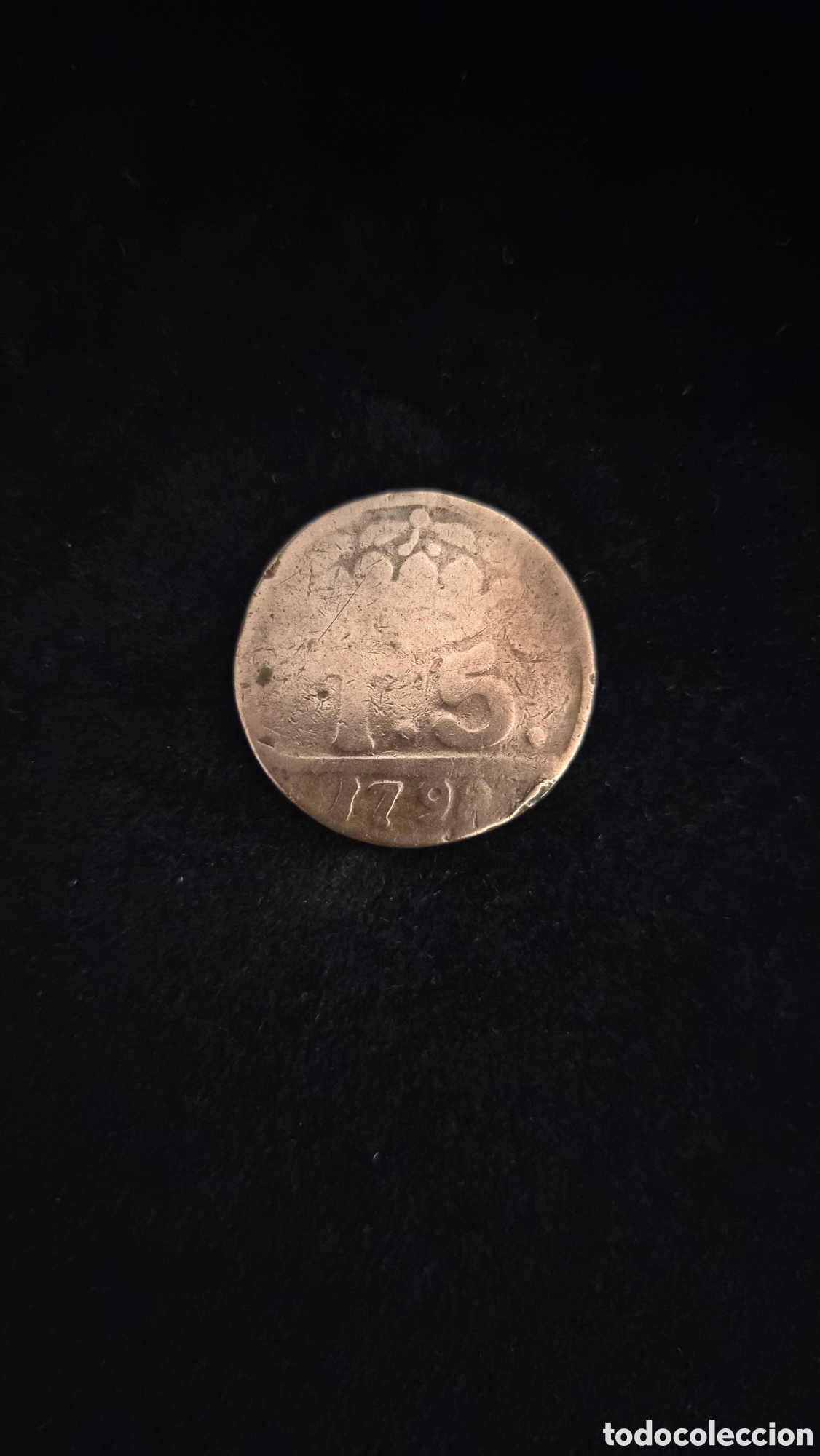 Monedas antiguas de Europa: Moneda 5 tornesi acu&ntilde;ada en 1798 durante el reinado de Fernando IV de Borb&oacute;n en el Reino de N&aacute;poles