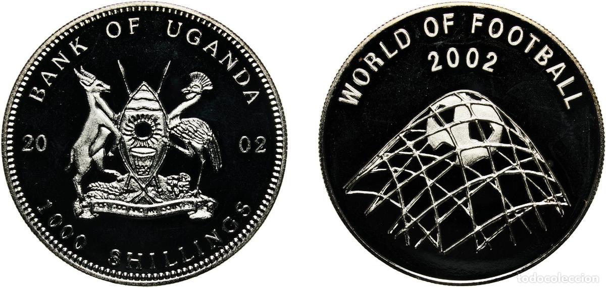 Monedas antiguas de Europa: Uganda Republic 2002 1000 Shillings (Goal) Silver (.999) 29.66g PF KM 83