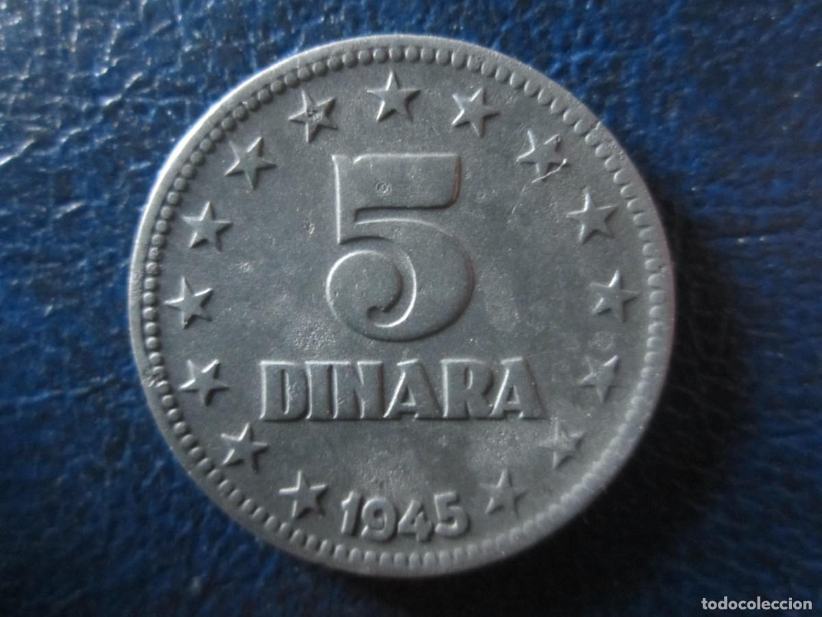 Monedas antiguas de Europa: Yugoslavia 5 Dinares 1945