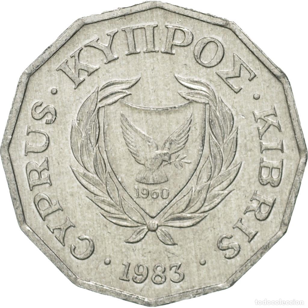 Monedas antiguas de Europa: [#432023] Moneda, Chipre, Half Cent, 1983, MBC, Aluminio, KM:52