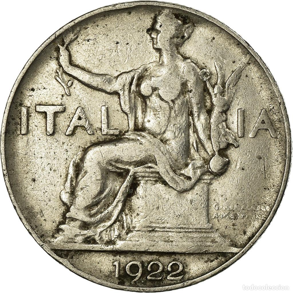 Monedas antiguas de Europa: [#755318] Moneda, Italia, Vittorio Emanuele III, Lira, 1922, Rome, BC+, N&iacute;quel, KM:62