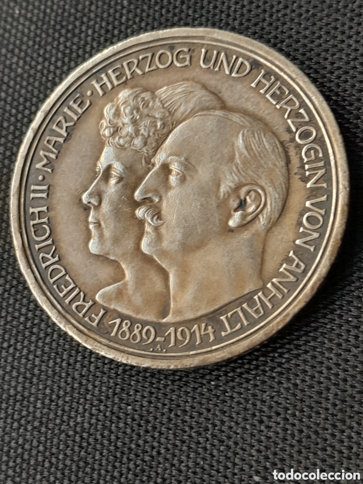 Monedas antiguas de Europa: Alemania 3 Marcos 1914 Anhalt , moneda plata