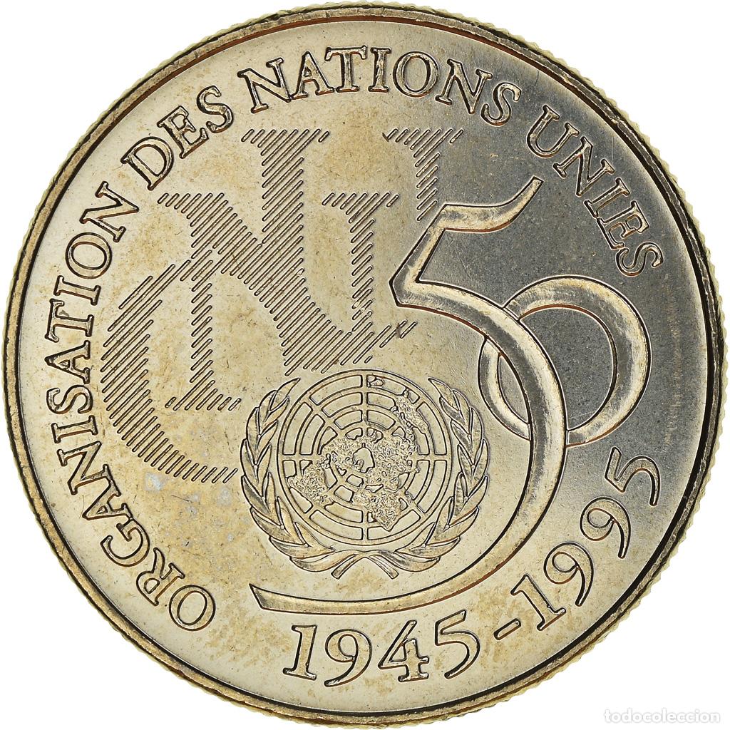 Monedas antiguas de Europa: [#182871] Moneda, Francia, ONU, 5 Francs, 1995, FDC, N&iacute;quel, Le Franc:345/1
