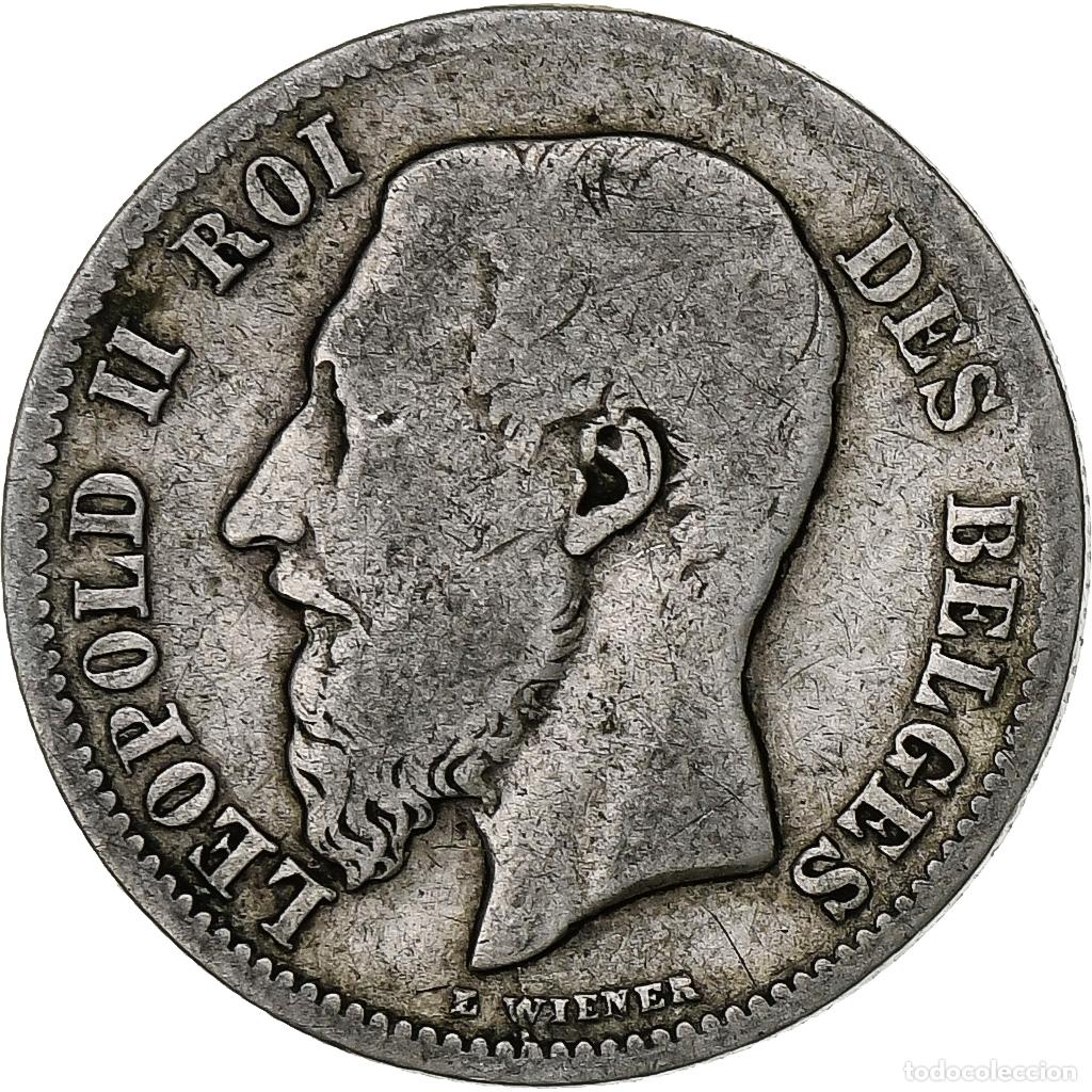 Monedas antiguas de Europa: [#1048388] B&eacute;lgica, Leopold II, 50 Centimes, 1898, Plata, BC+, KM:26