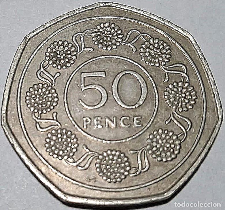 Monedas antiguas de Europa: Gibraltar, 50 Peniques 1988 KM#17./ La de las fotos.