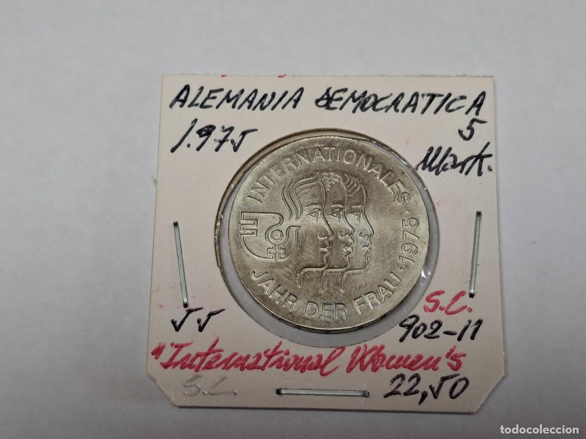Monedas antiguas de Europa: 5 MARKS de 1975 KM 55 ALEMANIA DEMOCRATICA en SIN CIRCULAR