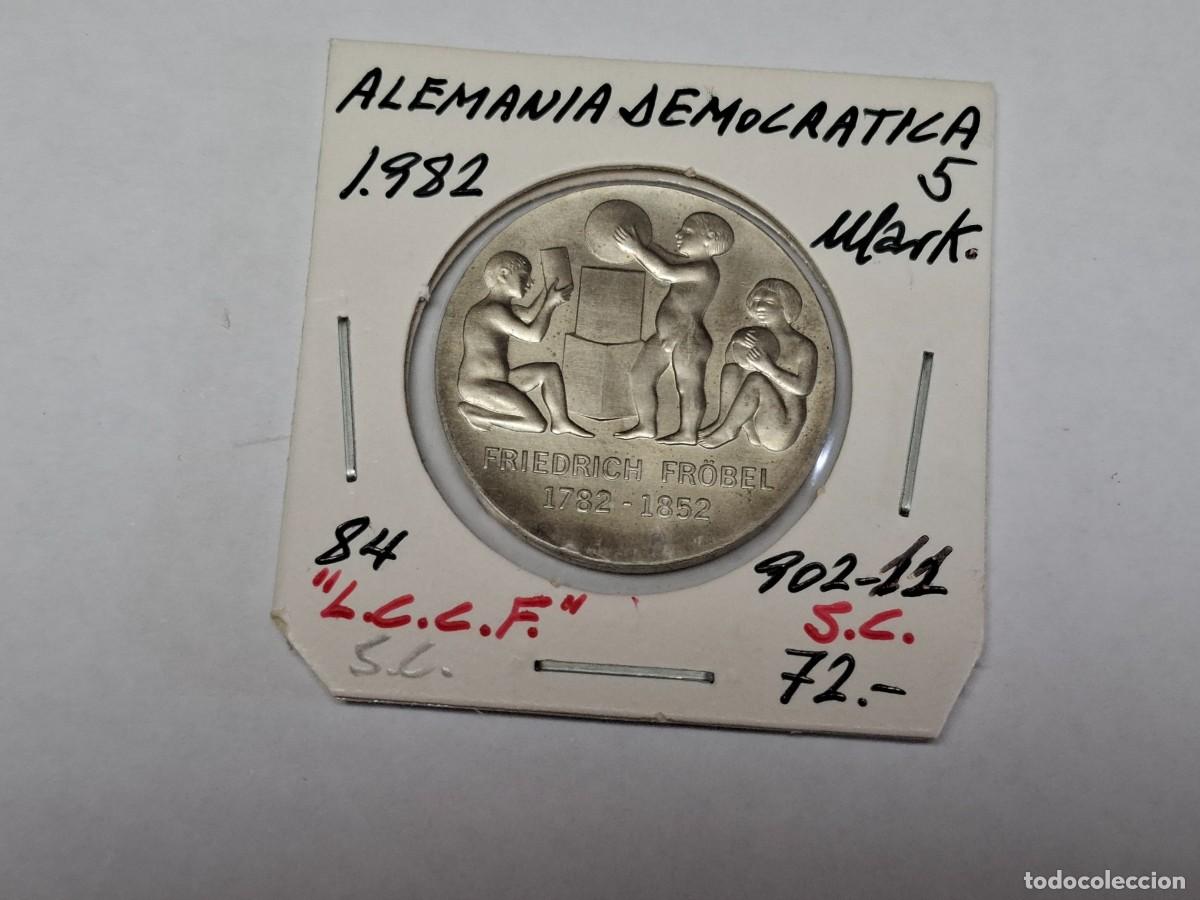 Monedas antiguas de Europa: 5 MARKS de 1982 KM 84 ALEMANIA DEMOCRATICA en SIN CIRCULAR