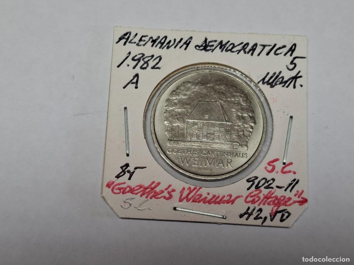 Monedas antiguas de Europa: 5 MARKS de 1982 A KM 85 ALEMANIA DEMOCRATICA en SIN CIRCULAR