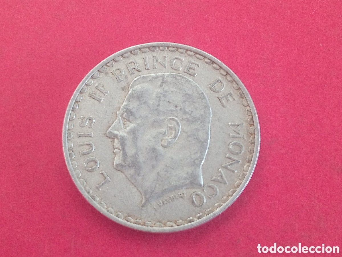 Monedas antiguas de Europa: 5 francos de M&oacute;naco 1945