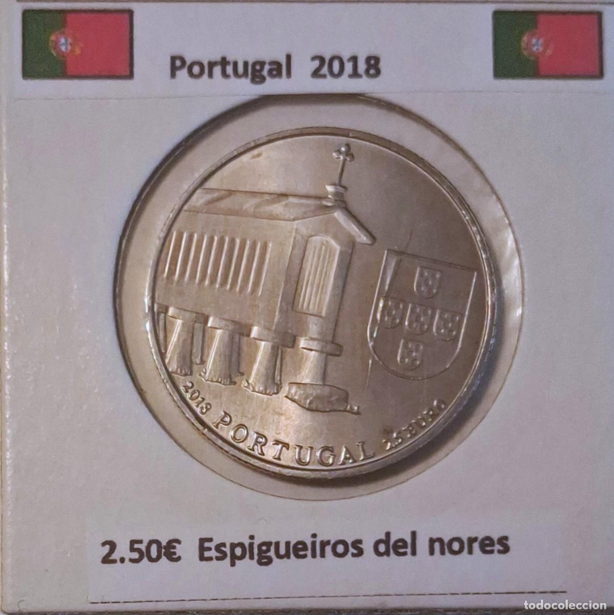 Monedas antiguas de Europa: 2,50 euros Portugal 2018 Espigueiros, noroeste peninsular cu/ni