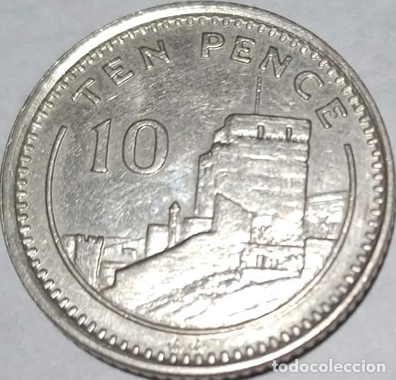 Monedas antiguas de Europa: Gibraltar, 10 peniques 1994AA KM#23.2./ La de las fotos.