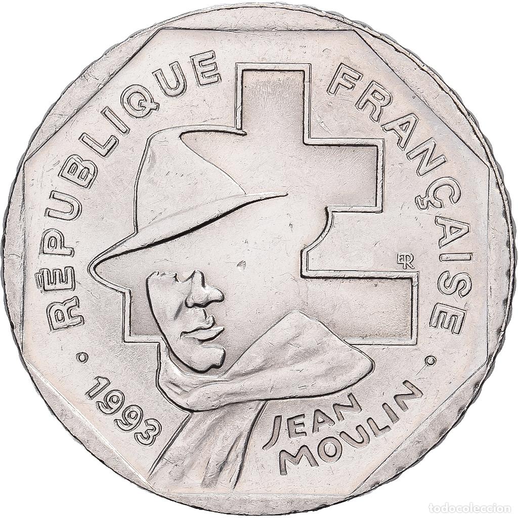 Monedas antiguas de Europa: [#639989] Francia, 2 Francs, Jean Moulin, 1993, Paris, N&iacute;quel, EBC, Gadoury:548, KM:1062