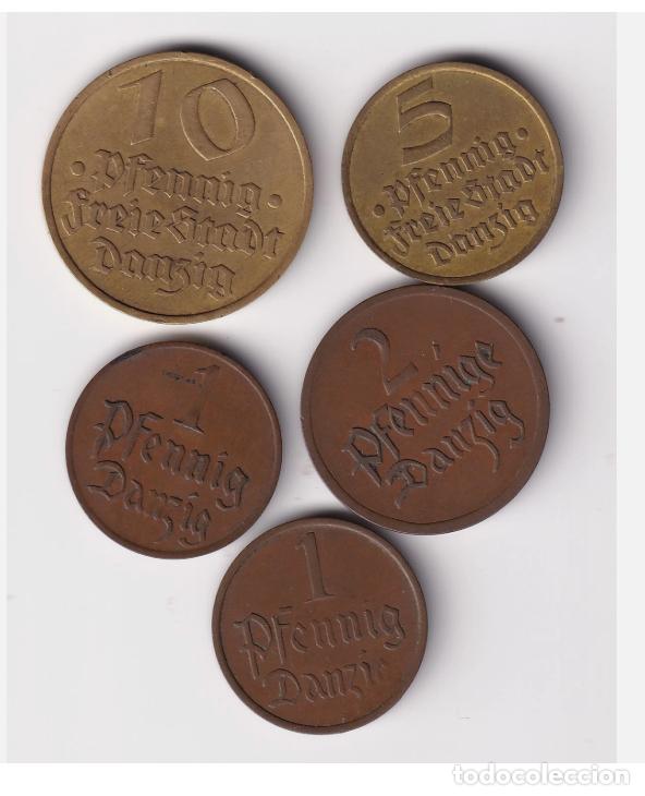 Old Coins of Europe: DANZIG / GDANSK LOTE DE 5 MONEDAS