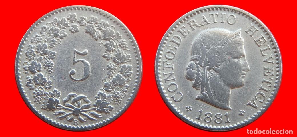 Monedas antiguas de Europa: 5 RAPPEN 1881 SUIZA-155121