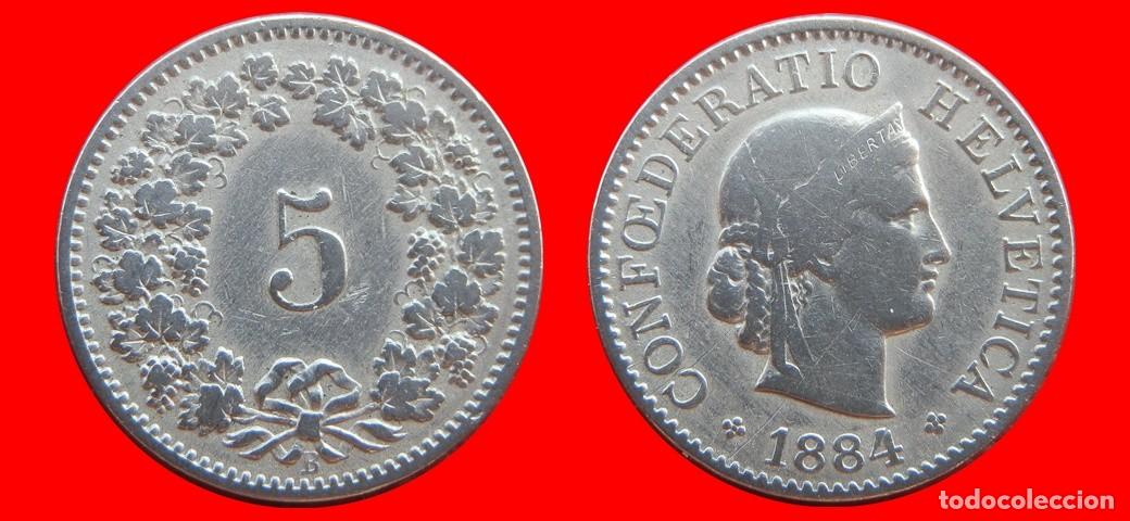 Monedas antiguas de Europa: 5 RAPPEN 1884 SUIZA-155124