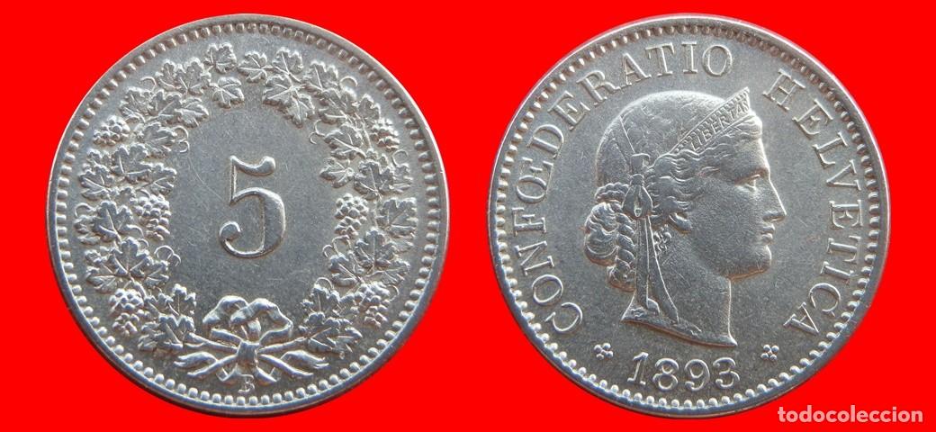 Monedas antiguas de Europa: 5 RAPPEN 1893 SUIZA-155126