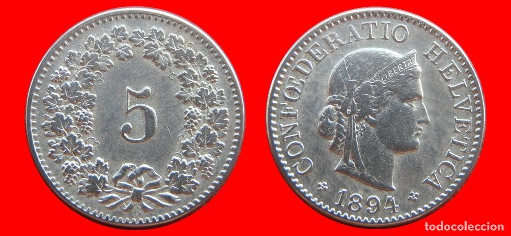 Monedas antiguas de Europa: 5 RAPPEN 1894 SUIZA-155127