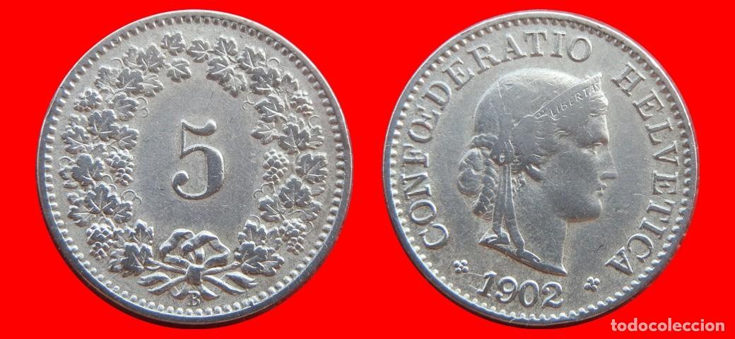 Monedas antiguas de Europa: 5 RAPPEN 1902 SUIZA-155131
