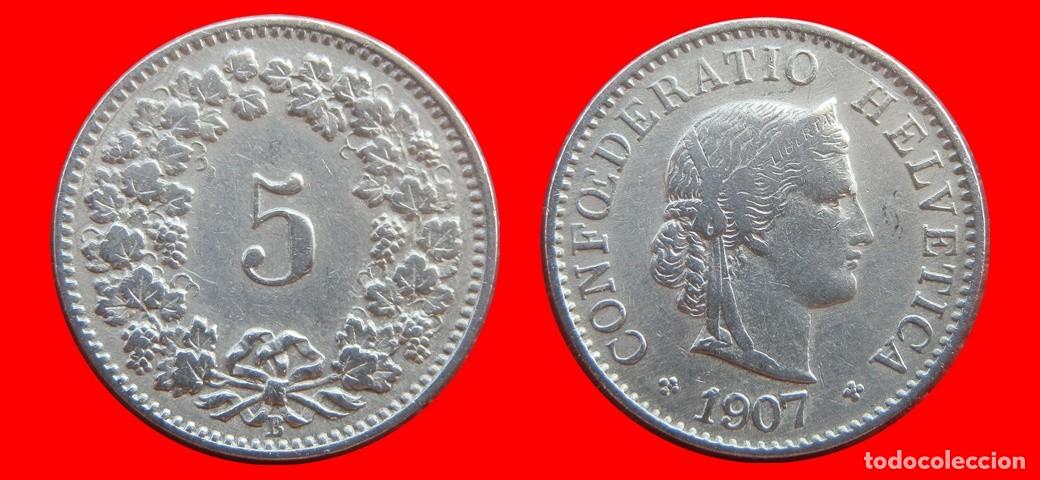 Monedas antiguas de Europa: 5 RAPPEN 1907 SUIZA-155133