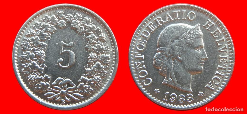 Monedas antiguas de Europa: 5 RAPPEN 1933 SUIZA-155135