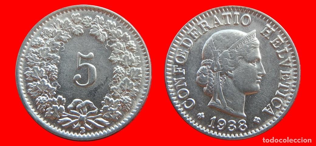 Monedas antiguas de Europa: 5 RAPPEN 1938 SUIZA-155136